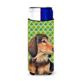 Dachshund St. Patrick'S Day Shamrock Portrait Ultra Beverage Insulators For Slim Cans Lh9211Muk