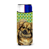 Tibetan Spaniel St. Patrick'S Day Shamrock Portrait Ultra Beverage Insulators For Slim Cans Lh9214Muk