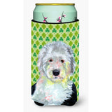 Old English Sheepdog St. Patrick'S Day Shamrock Tall Boy Beverage Insulator Beverage Insulator Hugger