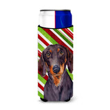 Dachshund Candy Cane Holiday Christmas Ultra Beverage Insulators For Slim Cans Lh9223Muk