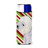 Westie Candy Cane Holiday Christmas Ultra Beverage Insulators For Slim Cans Lh9225Muk