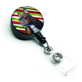 Caroline'S Treasures French Bulldog Candy Cane Holiday Christmas Retractable Badge Reel, Multicolor (Lh9250Br)