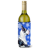 Great Dane Winter Snowflakes Holiday Wine Bottle Beverage Insulator Beverage Insulator Hugger Lh9281Literk