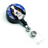 Caroline'S Treasures Basset Hound Winter Snowflakes Holiday Retractable Badge Reel, Multicolor (Lh9284Br)