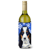 Basset Hound Winter Snowflakes Holiday Wine Bottle Beverage Insulator Beverage Insulator Hugger Lh9284Literk