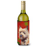 Cairn Terrier Snowflakes Holiday Christmas Wine Bottle Beverage Insulator Beverage Insulator Hugger