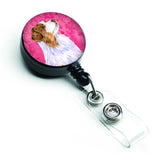 Caroline'S Treasures Pink Australian Shepherd Retractable Badge Reel, Multicolor (Lh9363Pkbr)