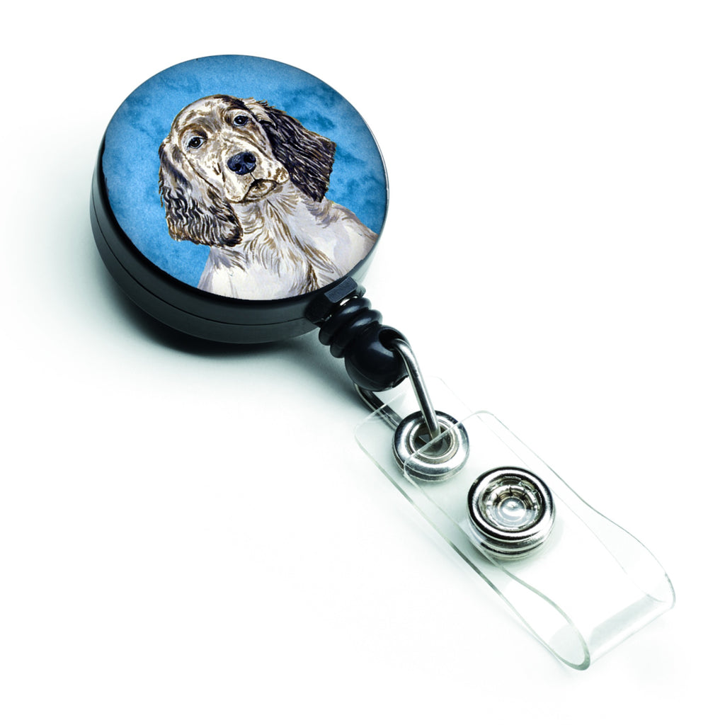 Caroline'S Treasures Blue English Setter Retractable Badge Reel, Multicolor (Lh9367Bubr)