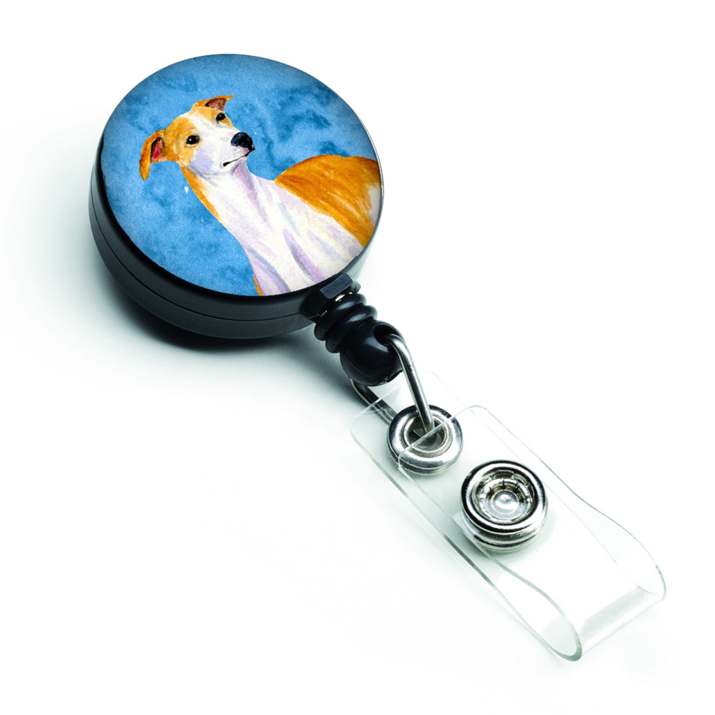 Caroline'S Treasures Blue Whippet Retractable Badge Reel, Multicolor (Lh9373Bubr)