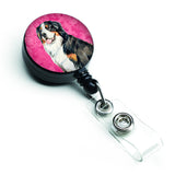 Caroline'S Treasures Pink Bernese Mountain Dog Retractable Badge Reel, Multicolor (Lh9379Pkbr)
