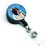 Caroline'S Treasures Blue French Bulldog Retractable Badge Reel, Multicolor (Lh9382Bubr)