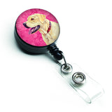 Caroline'S Treasures Pink Labrador Retractable Badge Reel, Multicolor (Lh9383Pkbr)