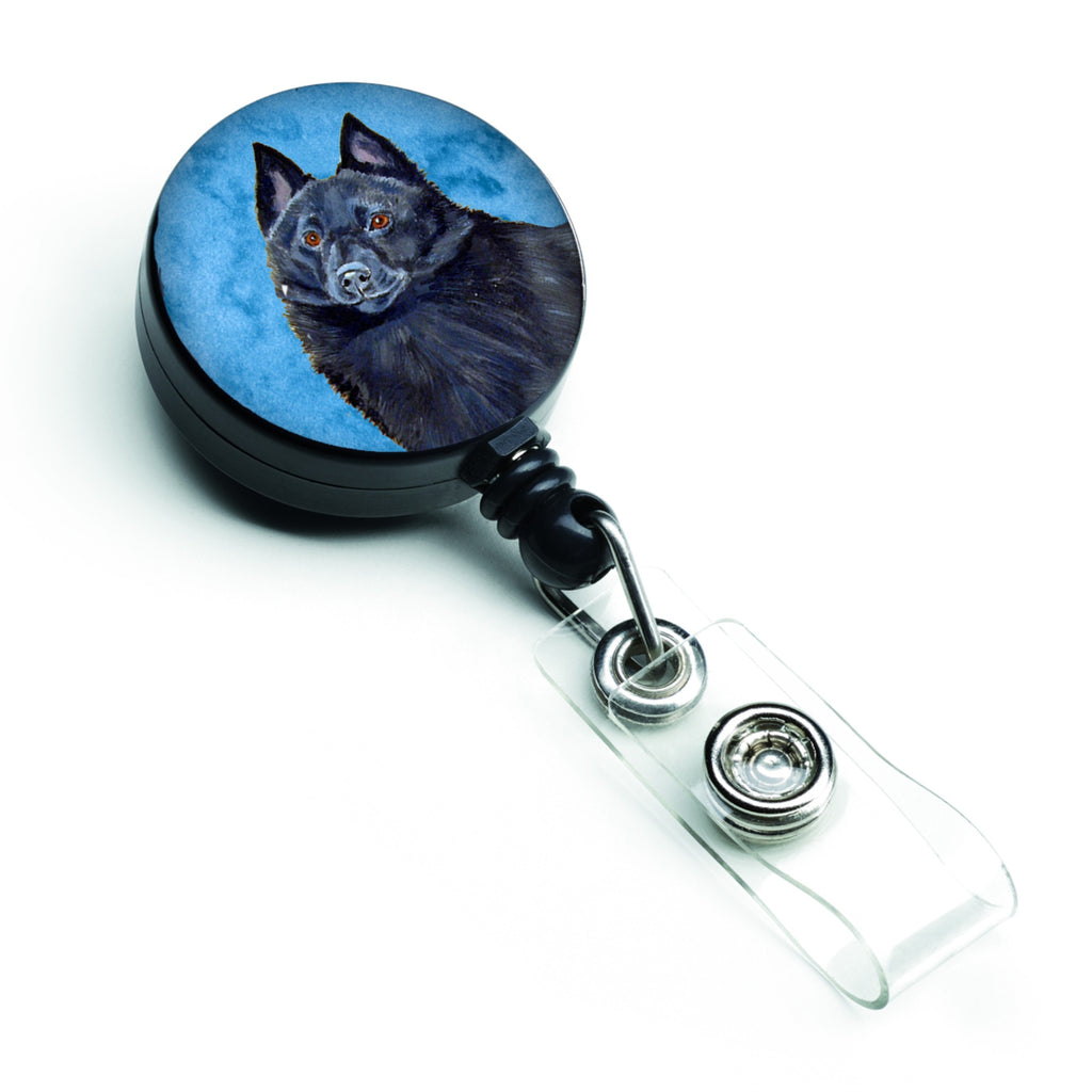 Caroline'S Treasures Blue Schipperke Retractable Badge Reel, Multicolor (Lh9384Bubr)