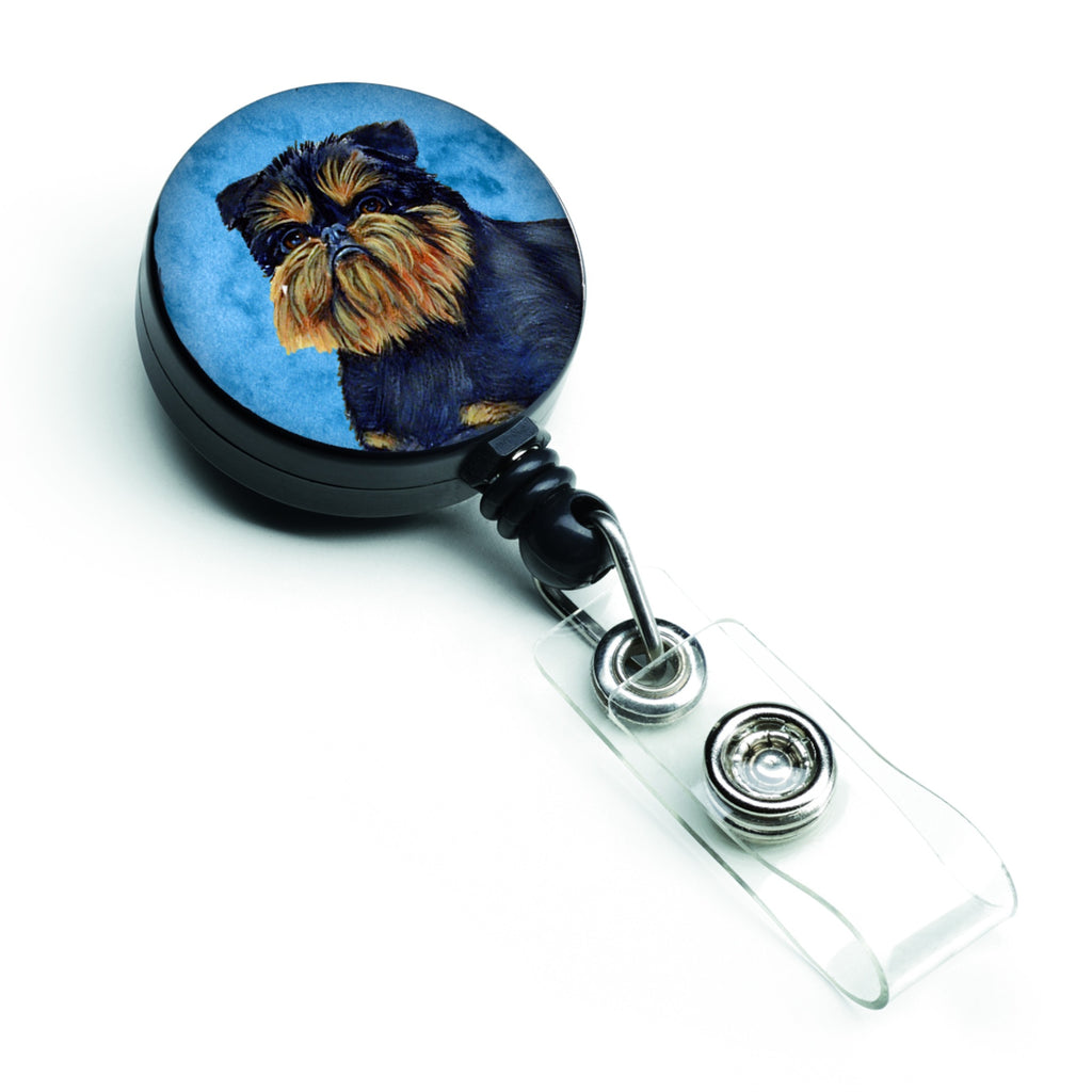 Caroline'S Treasures Blue Brussels Griffon Retractable Badge Reel, Multicolor (Lh9388Bubr)