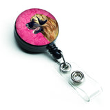 Caroline'S Treasures Pink Leonberger Retractable Badge Reel, Multicolor (Lh9393Pkbr)