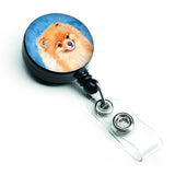 Caroline'S Treasures Blue Pomeranian Retractable Badge Reel, Multicolor (Lh9395Bubr)