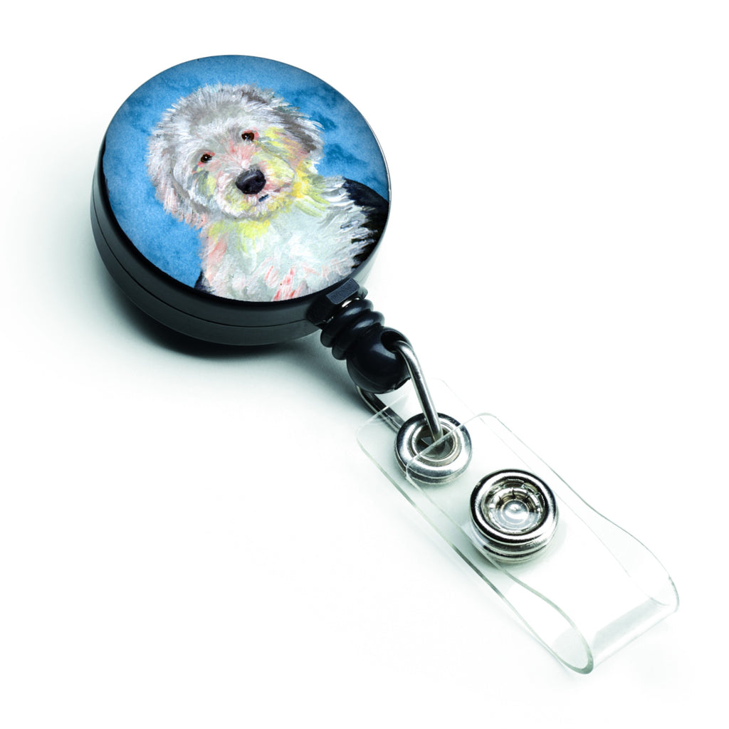 Caroline'S Treasures Blue Old English Sheepdog Retractable Badge Reel, Multicolor (Lh9396Bubr)