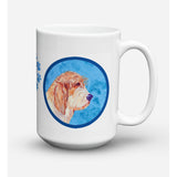 Caroline'S Treasures Lh9397Bu-Cm15 Petit Basset Griffon Vendeen Microwavable Ceramic Coffee Mug, 15 Oz, Multicolor