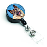 Caroline'S Treasures Blue Norwegian Elkhound Retractable Badge Reel, Multicolor (Lh9398Bubr)
