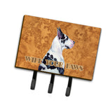 Caroline'S Treasures Lh9447Th68 Harlequin Great Dane Wipe Your Paws Leash Or Key Holder, Large, Multicolor