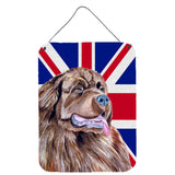 Caroline'S Treasures Newfoundland With English Union Jack British Flag Wall Or Door Hanging Prints, 16 X 12
