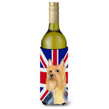 Silky Terrier With English Union Jack British Flag Wine Bottle Beverage Insulator Hugger Lh9468Literk
