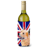Australian Cattle Dog With English Union Jack British Flag Wine Bottle Beverage Insulator Hugger Lh9469Literk