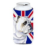 English Bulldog With English Union Jack British Flag Tall Boy Beverage Insulator Hugger Lh9471Tbc