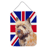Caroline'S Treasures Lh9472Ds1216 Cairn Terrier With English Union Jack British Flag Wall Or Door Hanging Prints, 16 X 12,