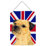 Caroline'S Treasures Border Terrier With English Union Jack British Flag Wall Or Door Hanging Prints, 16 X 12