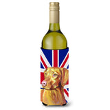Vizsla With English Union Jack British Flag Wine Bottle Beverage Insulator Hugger Lh9477Literk