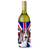 Basset Hound With English Union Jack British Flag Wine Bottle Beverage Insulator Hugger Lh9479Literk