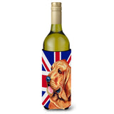 Bloodhound With English Union Jack British Flag Wine Bottle Beverage Insulator Hugger Lh9483Literk