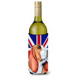 Basset Hound With English Union Jack British Flag Wine Bottle Beverage Insulator Hugger Lh9484Literk