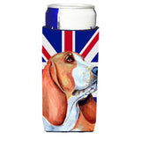 Basset Hound With English Union Jack British Flag Ultra Beverage Insulators For Slim Cans Lh9484Muk