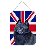 Caroline'S Treasures Schipperke With English Union Jack British Flag Wall Or Door Hanging Prints, 16 X 12