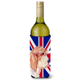 Petit Basset Griffon Vendeen Pbgv With English Union Jack British Flag Wine Bottle Koozie Hugger Lh9496Literk