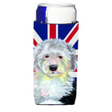 Old English Sheepdog With English Union Jack British Flag Ultra Beverage Insulators For Slim Cans Lh9497Muk