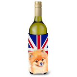 Pomeranian With English Union Jack British Flag Wine Bottle Beverage Insulator Hugger Lh9498Literk