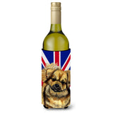 Tibetan Spaniel With English Union Jack British Flag Wine Bottle Beverage Insulator Hugger Lh9499Literk