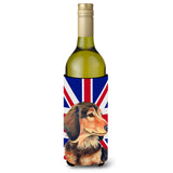 Dachshund With English Union Jack British Flag Wine Bottle Beverage Insulator Hugger Lh9502Literk
