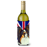 Papillon With English Union Jack British Flag Wine Bottle Beverage Insulator Hugger Lh9503Literk