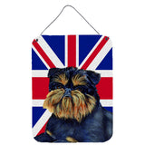 Caroline'S Treasures Lh9505Ds1216 Brussels Griffon With English Union Jack British Flag Wall Or Door Hanging Prints, 16 X