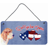 Caroline'S Treasures Woof If You Love America Petit Basset Griffon Vendeen Wall Door Hanging Prints, 6 X 12