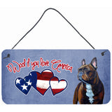 Caroline'S Treasures Lh9519Ds612 Woof If You Love America French Bulldog Wall Or Door Hanging Prints, 6 X 12