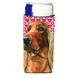 Irish Setter Hearts Love And Valentine'S Day Ultra Beverage Insulators For Slim Cans Lh9562Muk