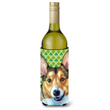 Corgi St. Patrick'S Day Shamrock Wine Bottle Beverage Insulator Hugger Lh9574Literk