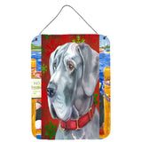 Caroline'S Treasures Lh9577Ds1216 Great Dane Red Snowflakes Holiday Christmas Wall Or Door Hanging Prints, 16 X 12, Multic