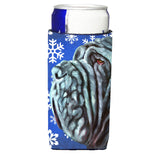 Neapolitan Mastiff Winter Snowflakes Holiday Ultra Beverage Insulators For Slim Cans Lh9582Muk