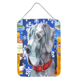 Caroline'S Treasures Lh9584Ds1216 Great Dane Winter Snowflakes Holiday Wall Or Door Hanging Prints, 16 X 12, Multicolor